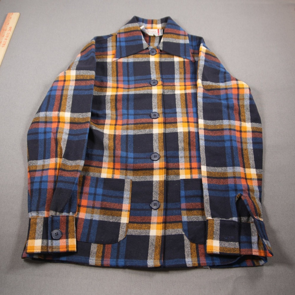 Vintage Pendleton Knockabouts Plaid Wool Women Shirt Jacket Coat M Western Cabin - Picture 3 of 15